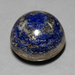 14.91캐럿 천연 로열 블루 라피스 라줄리, 라운드 컷, 13.68 mm, 불투명체