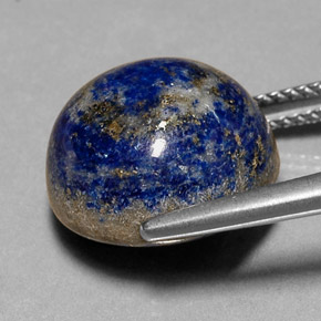 14.91캐럿 천연 로열 블루 라피스 라줄리, 라운드 컷, 13.68 mm, 불투명체