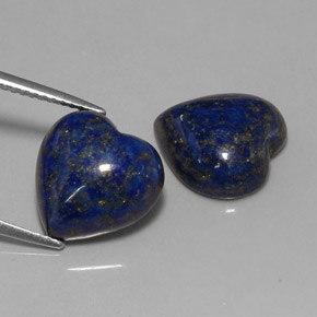 캐럿 천연 로열 블루 라피스 라줄리 보석, 하트 모양, 12.2×12.1 mm, 불투명체