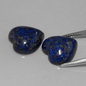 캐럿 천연 로열 블루 라피스 라줄리 보석, 하트 모양, 12.2×12.1 mm, 불투명체