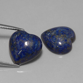 캐럿 천연 로열 블루 라피스 라줄리 보석, 하트 모양, 12.3×12.6 mm, 불투명체