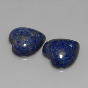 캐럿 천연 로열 블루 라피스 라줄리 보석, 하트 모양, 12.3×12.6 mm, 불투명체