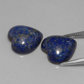 캐럿 천연 로열 블루 라피스 라줄리 보석, 하트 모양, 12.3×12.6 mm, 불투명체