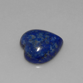 5.89캐럿 천연 로열 블루 라피스 라줄리, 하트 모양, 12.6×12.3 mm, 불투명체