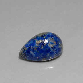 6.93캐럿 천연 로열 블루 라피스 라줄리, 배 모양, 14.2×9.1 mm, 불투명체