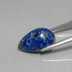 6.93캐럿 천연 로열 블루 라피스 라줄리, 배 모양, 14.2×9.1 mm, 불투명체