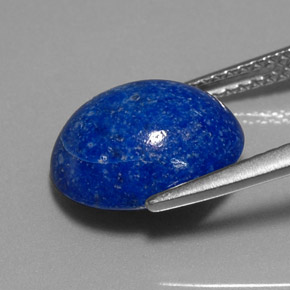 4.72캐럿 천연 로열 블루 라피스 라줄리, 타원형 컷, 11.8×10.4 mm, 불투명체
