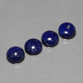 캐럿 천연 로열 블루 라피스 라줄리 보석, 라운드 컷, 7.12 mm, 불투명체