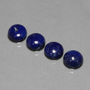 캐럿 천연 로열 블루 라피스 라줄리 보석, 라운드 컷, 7.12 mm, 불투명체