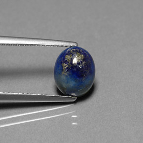 2.16캐럿 천연 로열 블루 라피스 라줄리, 타원형 컷, 9.2×7.6 mm, 불투명체