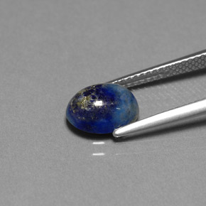 2.16캐럿 천연 로열 블루 라피스 라줄리, 타원형 컷, 9.2×7.6 mm, 불투명체