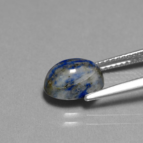2.55캐럿 천연 로열 블루 라피스 라줄리, 타원형 컷, 9.2×6.8 mm, 불투명체