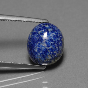 4.06캐럿 천연 로열 블루 라피스 라줄리, 타원형 컷, 11.2×9.6 mm, 불투명체
