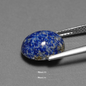 4.06캐럿 천연 로열 블루 라피스 라줄리, 타원형 컷, 11.2×9.6 mm, 불투명체