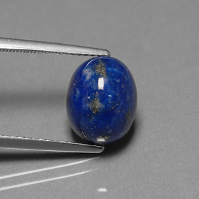 4.87캐럿 천연 로열 블루 라피스 라줄리, 타원형 컷, 10.9×8.6 mm, 불투명체