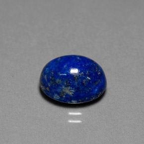 5.41캐럿 천연 로열 블루 라피스 라줄리, 타원형 컷, 11.8×9.8 mm, 불투명체