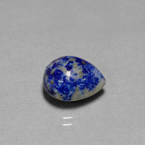 5.38캐럿 천연 로열 블루 라피스 라줄리, 배 모양, 12.1×10 mm, 불투명체