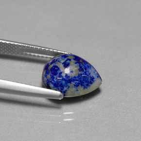 5.38캐럿 천연 로열 블루 라피스 라줄리, 배 모양, 12.1×10 mm, 불투명체