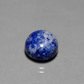 6.13캐럿 천연 로열 블루 라피스 라줄리, 라운드 컷, 10.95 mm, 불투명체
