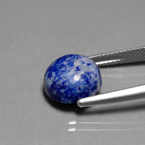6.13캐럿 천연 로열 블루 라피스 라줄리, 라운드 컷, 10.95 mm, 불투명체