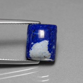 6.92캐럿 천연 로열 블루 라피스 라줄리, 바게트, 12.2×10.1 mm, 불투명체