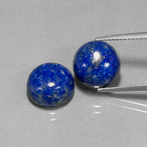 캐럿 천연 로얄 블루 청금석 보석, 라운드 컷, 불투명체