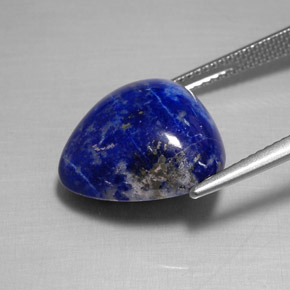 14.12캐럿 천연 로열 블루 라피스 라줄리, 트릴리언, 15.7×15.4 mm, 불투명체
