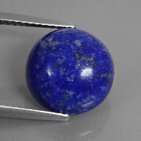 6.14캐럿 천연 로열 블루 라피스 라줄리, 라운드 컷, 11.16 mm, 불투명체