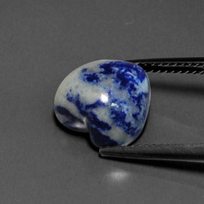 6.07캐럿 천연 로얄 블루 청금석, 하트 모양, 불투명체