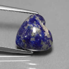 4.82캐럿 천연 로열 블루 라피스 라줄리, 하트 모양, 10.5×10.1 mm, 불투명체