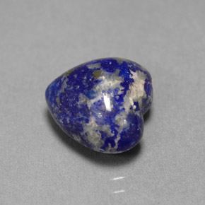 4.82캐럿 천연 로열 블루 라피스 라줄리, 하트 모양, 10.5×10.1 mm, 불투명체