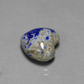 4.45캐럿 천연 로열 블루 라피스 라줄리, 하트 모양, 10.8×10.4 mm, 불투명체