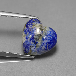 4.25캐럿 천연 로열 블루 라피스 라줄리, 하트 모양, 10.7×10.5 mm, 불투명체