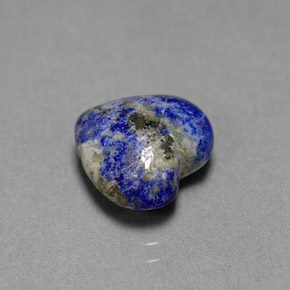 4.25캐럿 천연 로열 블루 라피스 라줄리, 하트 모양, 10.7×10.5 mm, 불투명체