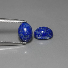 캐럿 천연 로열 블루 라피스 라줄리 보석, 타원형 컷, 7.1×5.2 mm, 불투명체