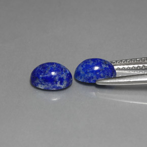 캐럿 천연 로열 블루 라피스 라줄리 보석, 타원형 컷, 7.1×5.2 mm, 불투명체