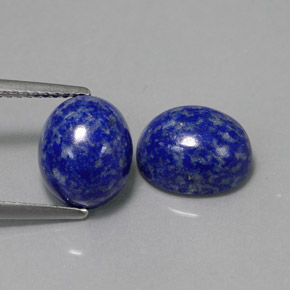 캐럿 천연 로열 블루 라피스 라줄리 보석, 타원형 컷, 10×8.1 mm, 불투명체