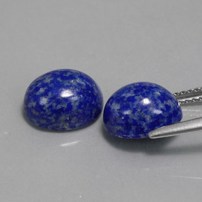 캐럿 천연 로열 블루 라피스 라줄리 보석, 타원형 컷, 10×8.1 mm, 불투명체