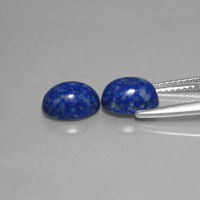 캐럿 천연 로열 블루 라피스 라줄리 보석, 타원형 컷, 8.1×6.2 mm, 불투명체
