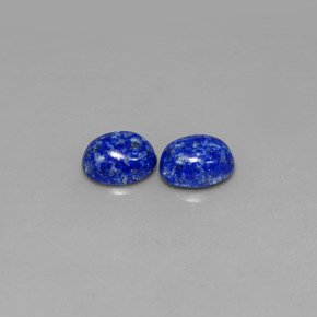 캐럿 천연 로열 블루 라피스 라줄리 보석, 타원형 컷, 8.1×6.3 mm, 불투명체