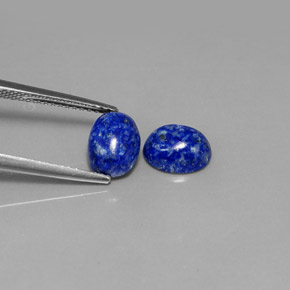 캐럿 천연 로열 블루 라피스 라줄리 보석, 타원형 컷, 8.1×6.3 mm, 불투명체