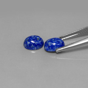 캐럿 천연 로열 블루 라피스 라줄리 보석, 타원형 컷, 8.1×6.3 mm, 불투명체