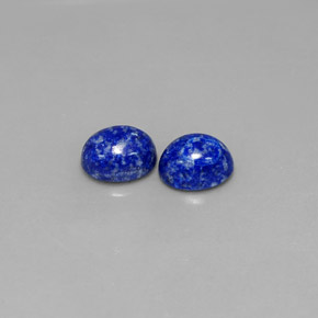 캐럿 천연 로열 블루 라피스 라줄리 보석, 타원형 컷, 8.1×6.3 mm, 불투명체