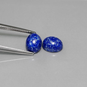 캐럿 천연 로열 블루 라피스 라줄리 보석, 타원형 컷, 8.1×6.3 mm, 불투명체