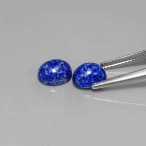 캐럿 천연 로열 블루 라피스 라줄리 보석, 타원형 컷, 8.1×6.3 mm, 불투명체