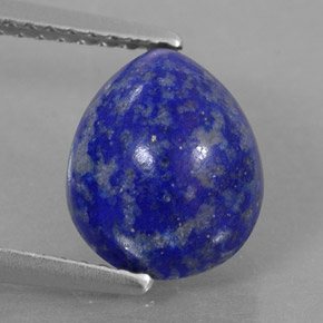 3.51캐럿 천연 로열 블루 라피스 라줄리, 배 모양, 10×8.2 mm, 불투명체