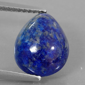 3.68캐럿 천연 로열 블루 라피스 라줄리, 배 모양, 11.4×9.2 mm, 불투명체
