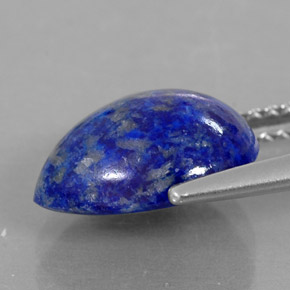 3.68캐럿 천연 로열 블루 라피스 라줄리, 배 모양, 11.4×9.2 mm, 불투명체