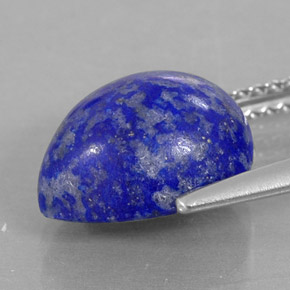 4.49캐럿 천연 로열 블루 라피스 라줄리, 배 모양, 11.2×9.1 mm, 불투명체