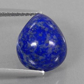 4.74캐럿 천연 로열 블루 라피스 라줄리, 배 모양, 11.1×9.2 mm, 불투명체